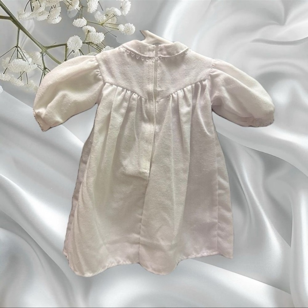 Cream Doll Dress with Puffy Sleeves and Empire Waist - Picture 8 of 8